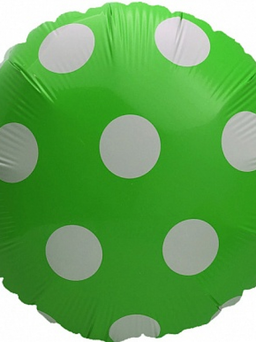 Шар круг Большие точки зеленый 46 см