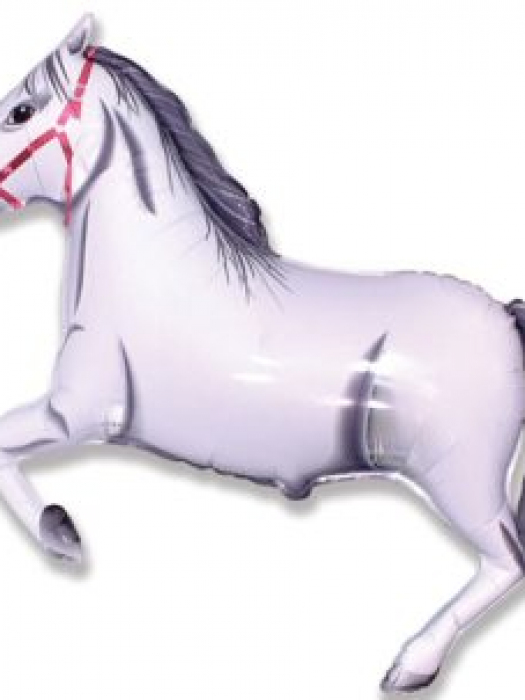 Фольгированный шар лошадь белая 107 см