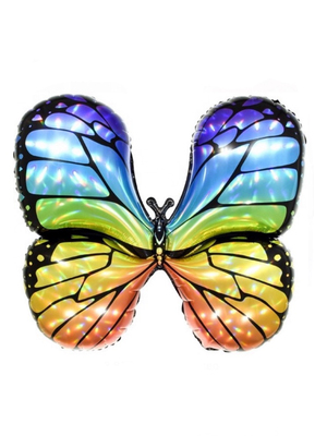 Шар фигура Бабочка Яркая радуга Голография 71 см