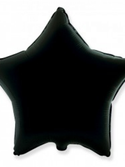 Фольгированный шар звезда Черная 46 см