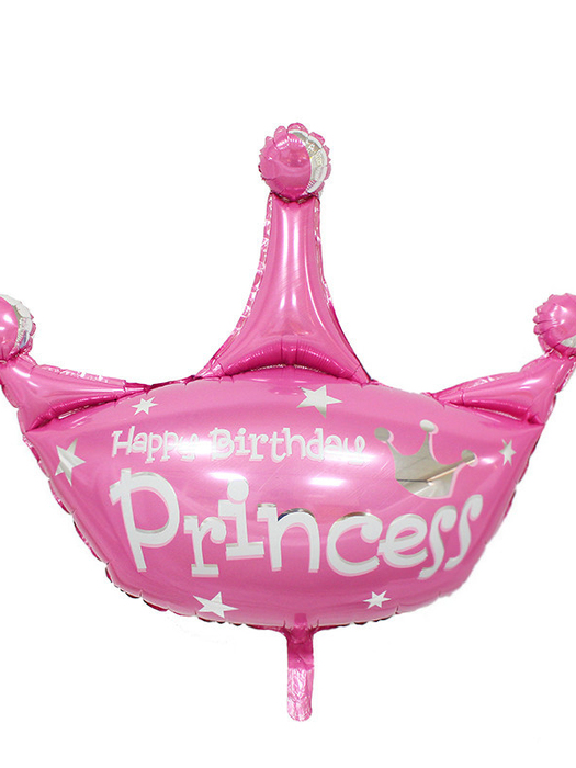 Фольгированный шар корона Happy Birthday Принцесса 94 см
