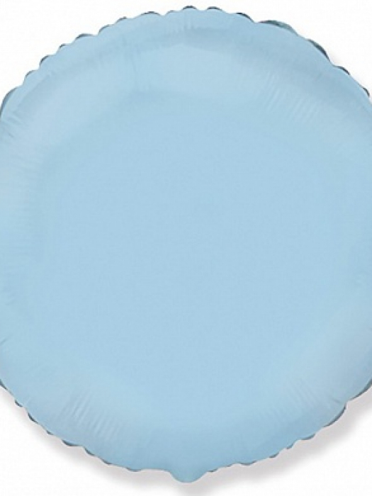 Фольгированный шар круг Голубой 46 см