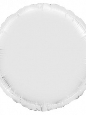 Фольгированный шар круг Белый 46 см