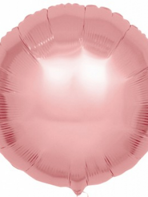 Фольгированный шар круг Розовое золото 46 см