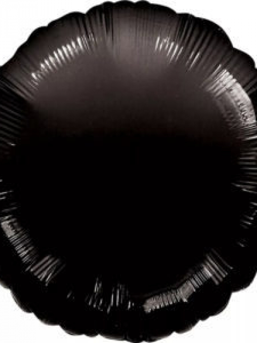 Фольгированный шар круг Черный 46 см