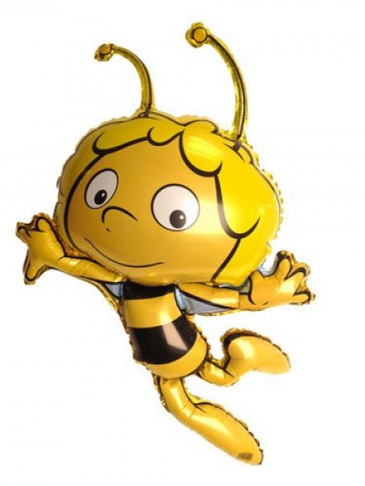 Фольгированный шар фигура Милая пчелка желтый 122 см