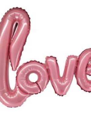 Фольгированный шар буквы LOVE розовый 104 см