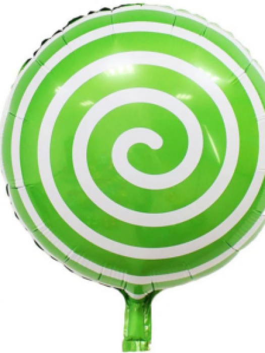 Шар круг Леденец спираль зеленый 46 см