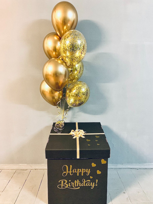 Коробка с шарами Happy Birthday