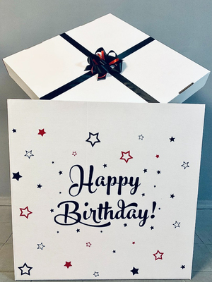 Коробка для шаров и подарков Happy Birthday