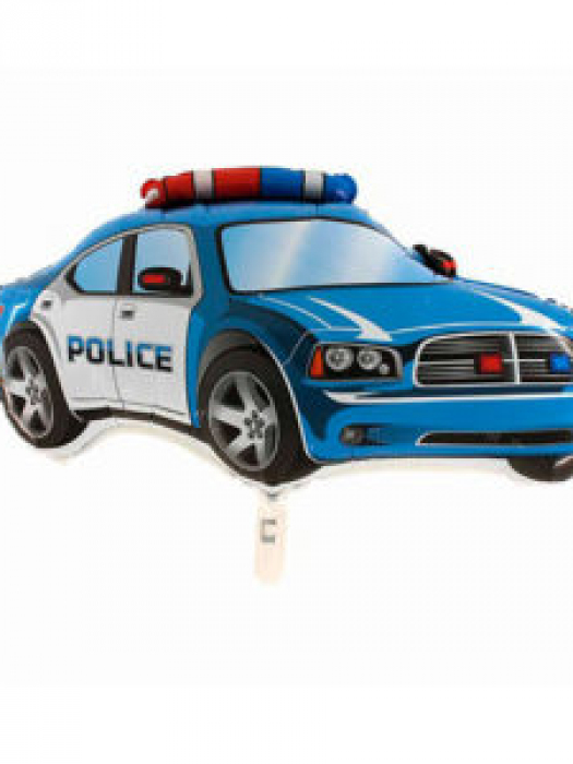 Фольгированный шар машина Полиция голубая 78 см