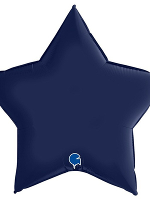 Шар звезда тёмно-синяя 91 см