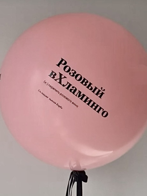 Большой шар с индивидуальной надписью вХламинго