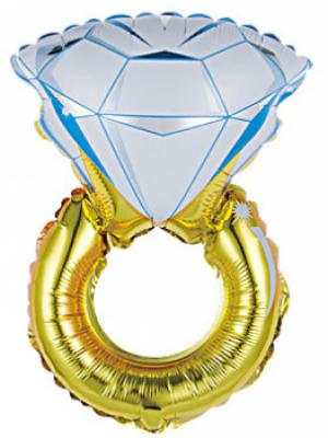 Фольгированный шар Кольцо с бриллиантом 66 см