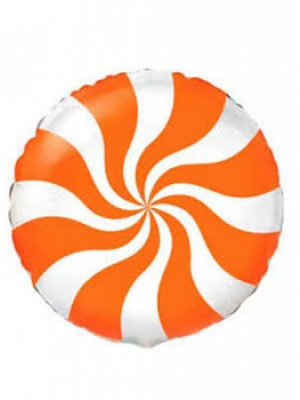 Фольгированный круг Леденец оранжевый 46 см