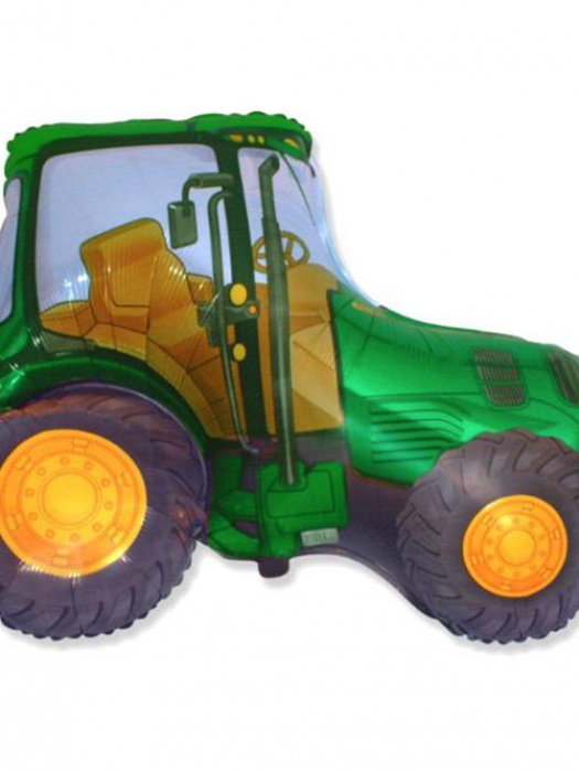 Фольгированный шар фигура Трактор зеленый 94 см