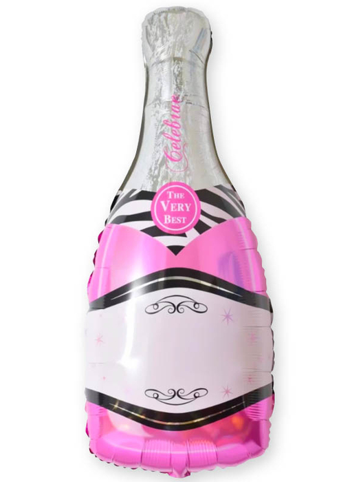 Шар Бутылка шампанского розовый 94 см