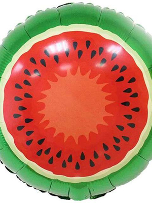 Фольгированный шар круг Арбуз 46 см