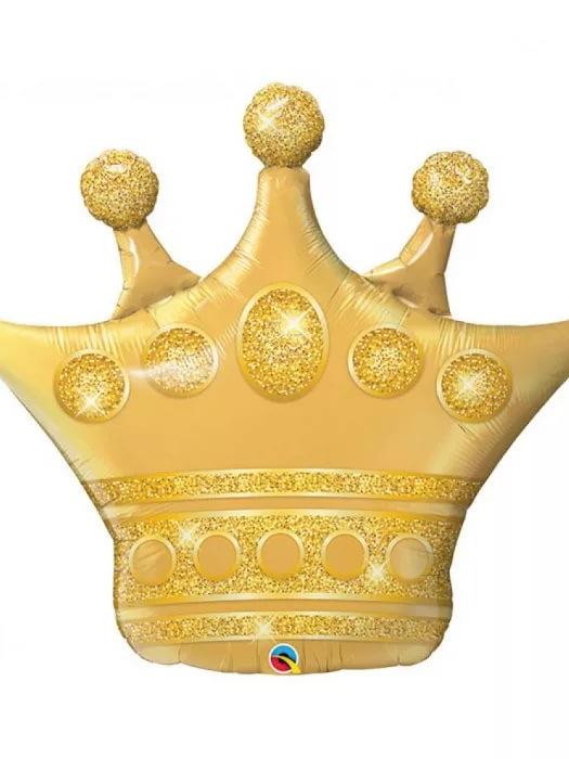 Фольгированный шар фигура Корона золотая 98 см