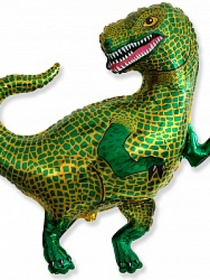 Фольгированный шар Динозавр Тираннозавр зеленый 84 см