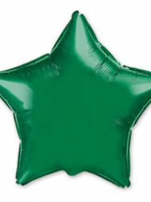 Фольгированный шар звезда Зеленая 46 см