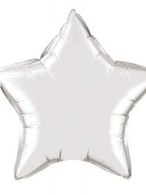 Фольгированный шар звезда Серебряная 46 см