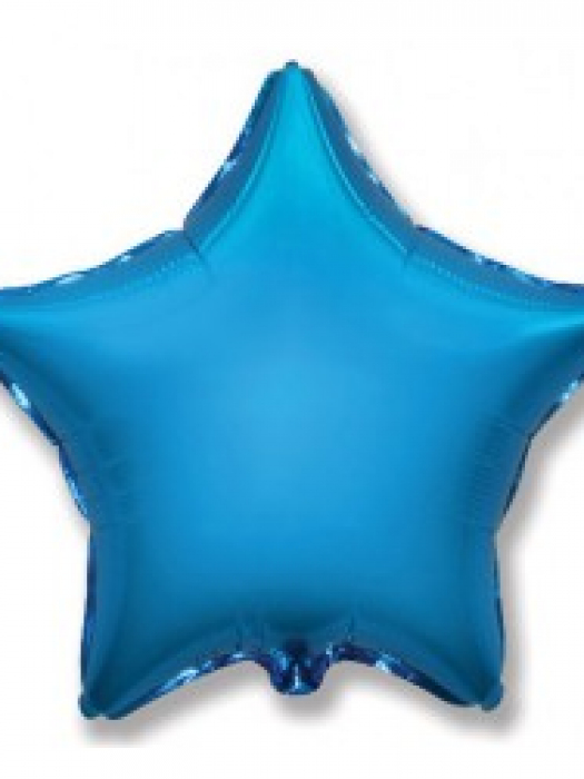 Фольгированный шар звезда Синяя 46 см