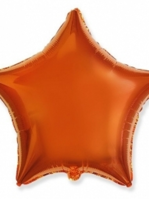 Фольгированный шар звезда Оранжевая 46 см