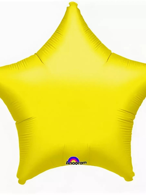 Фольгированный шар звезда Желтая 46 см