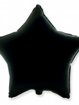 Фольгированный шар звезда Черная 91см