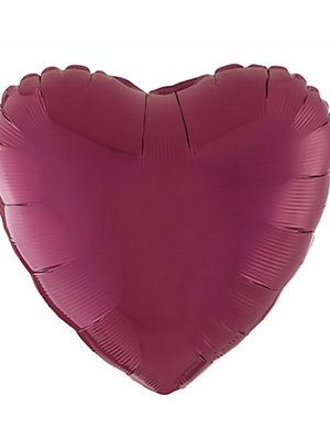 Фольгированный шар сердце Бургундия 46 см