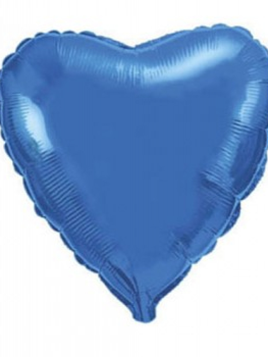 Фольгированный шар сердце Синее 81см