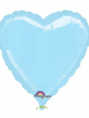 Фольгированный шар сердце Голубое 91см
