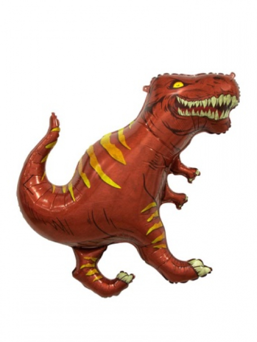 Фольгированный шар фигура Динозавр Тираннозавр коричневый 91 см